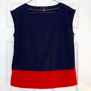 Tommy Hilfiger Sleeveless Navy Red  Blouse